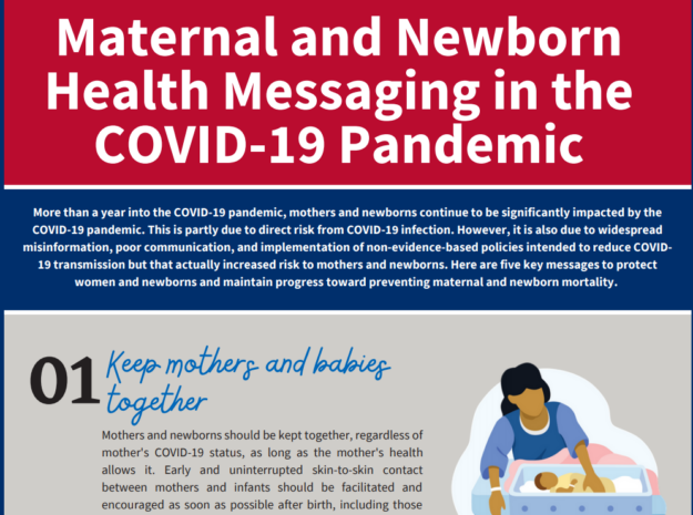 Maternal and Newborn Health Health Messaging in the COVID-19 Pandemic Infographic
